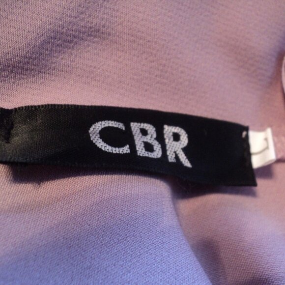 CBR Women's Size L Formal Jumpsuit Light Mauve Tie Belt Flare Sleeves Defect! - Picture 9 of 10